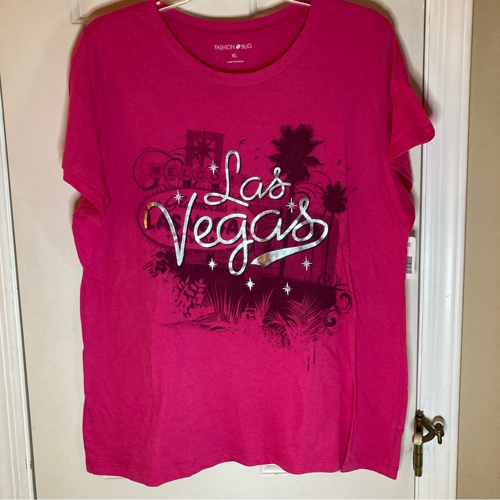 Pink Las Vegas Graphic T-Shirt